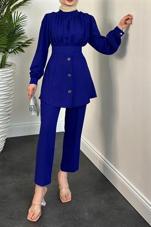 Buğlem Pantolon Takım Saks