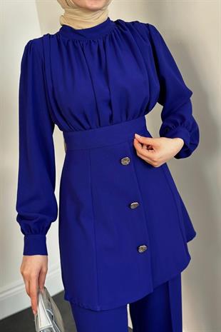 Buğlem Pantolon Takım Saks