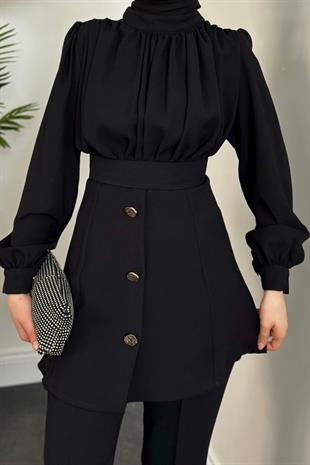 Buğlem Pantolon Takım Siyah