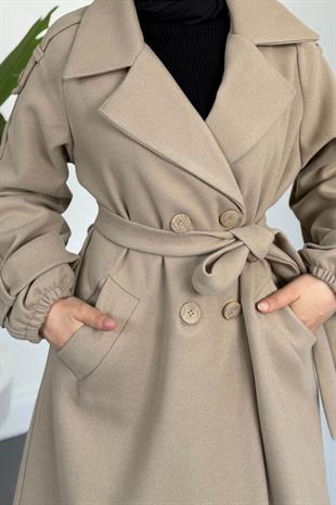 Camora Astarlı Kaşe Kaban Vizon