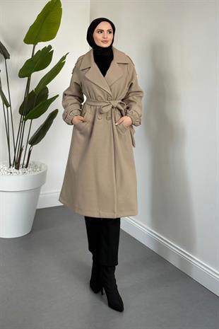 Camora Astarlı Kaşe Kaban Vizon