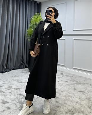 Cara Kolu Kemerli Kaban Siyah