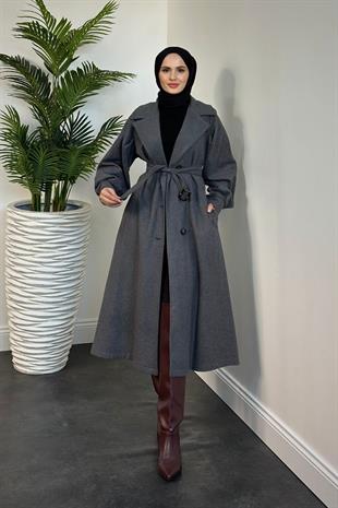 Catherina Kaşe Kaban Gri