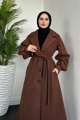 Catherina Kaşe Kaban Kahverengi