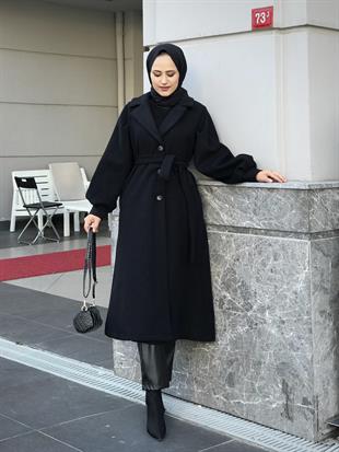 Catherina Kaşe Kaban Siyah