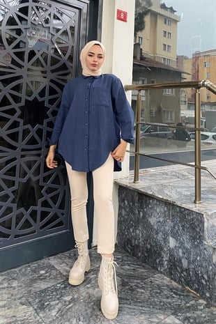 Cepli Gömlek Lacivert