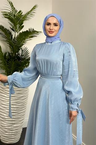 Clantha Kollları Bağcıklı Abiye Bebe Mavisi