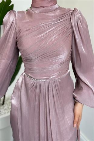 Cleane Beli Taşlı Ja Jan Abiye Pudra