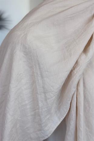 Comfort Pamuk Vual Şal Krem