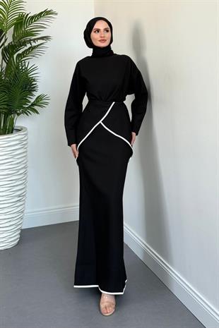 Cormel Çapraz Etek Takım Siyah