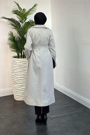 Darell Astarlı Düğmeli Kaban Krem