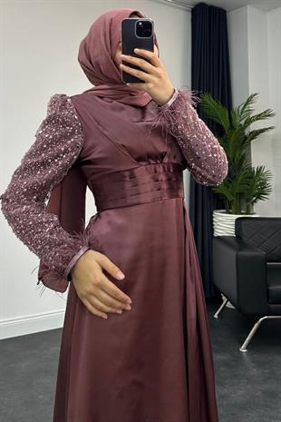 Doğa Saten Abiye Gül Kurusu