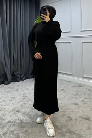 Dora Triko Elbise Siyah