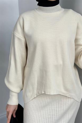 Edwin Jileli Kazak Triko Takım Krem