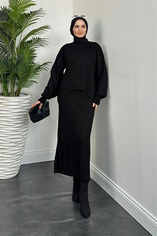 Edwin Jileli Kazak Triko Takım Siyah