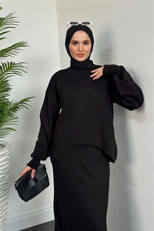 Edwin Jileli Kazak Triko Takım Siyah