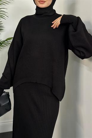 Edwin Jileli Kazak Triko Takım Siyah