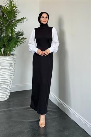 Elica Kalem Elbise Siyah