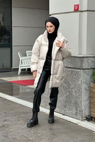 Eva Şişme Mont Bej