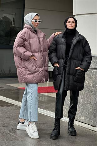 Eva Şişme Mont Gül Kurusu