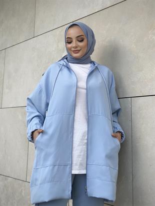 Fermuarlı Spor Takım Bebe Mavi