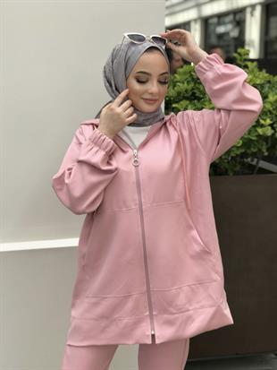 Fermuarlı Spor Takım Pudra