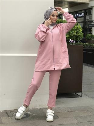 Fermuarlı Spor Takım Pudra