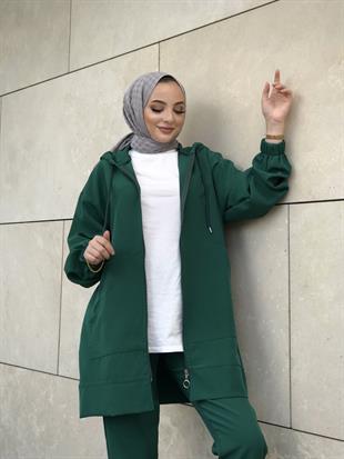 Fermuarlı Spor Takım Zümrüt