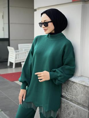 Firuze Triko Takım Zümrüt