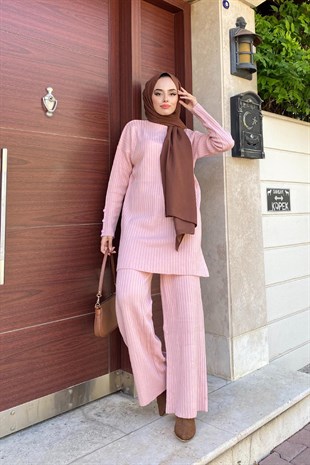 Fitilli Pantolonlu Takım Pudra