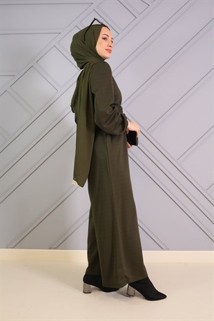 Geniş Paça Tulum Haki