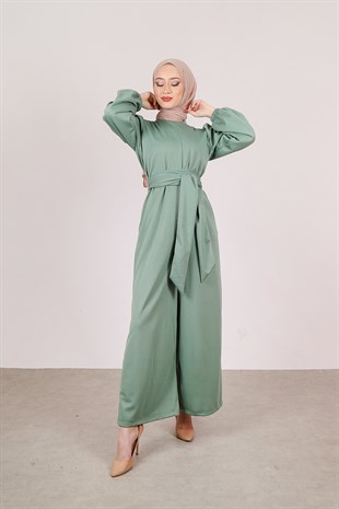 Geniş Paça Tulum Mint