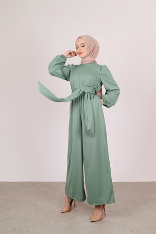 Geniş Paça Tulum Mint