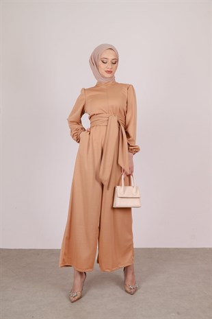 Geniş Paça Tulum Vizon