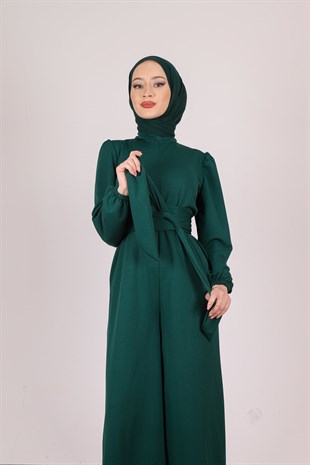 Geniş Paça Tulum Zümrüt