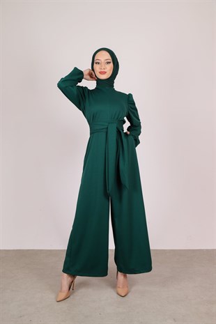 Geniş Paça Tulum Zümrüt