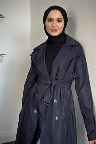 Gianni Astarlı Aporetli Trençkot Lacivert