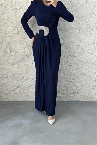 Havin Simli Abiye Lacivert