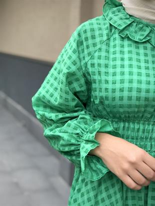 Heidi Pötikare Bebe Yaka Elbise Yeşil