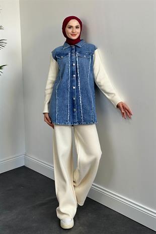 Henna Triko Takım Krem