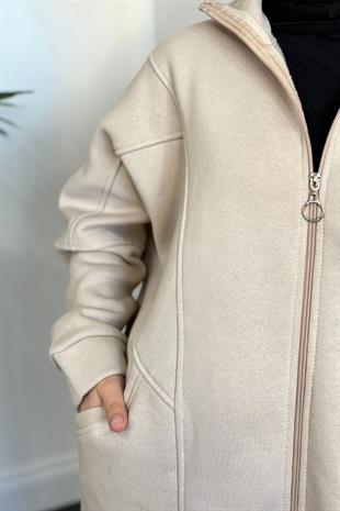 Hisar Şardonlu Fermuarlı Takım Krem