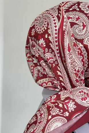 Hitit Desen Şal Bordo
