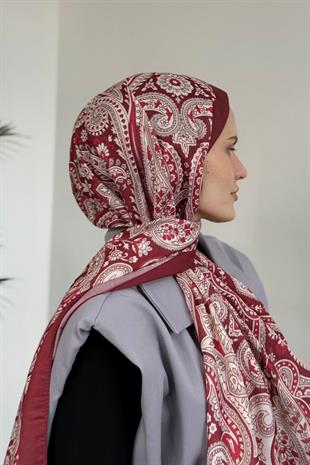 Hitit Desen Şal Bordo