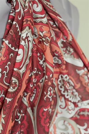 Hitit Desen Şal Bordo