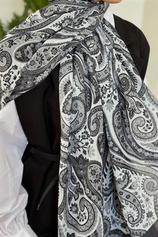 Hitit Desen Şal Siyah