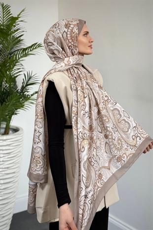 Hitit Desen Şal Vizon