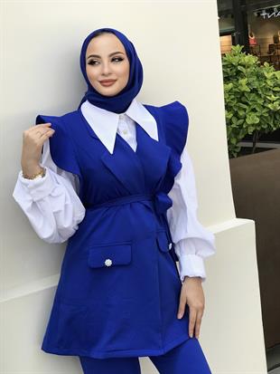 Hürrem Yelekli Takım Saks