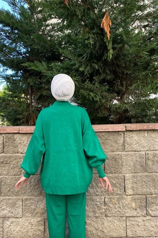 İncili Triko Takım Yeşil