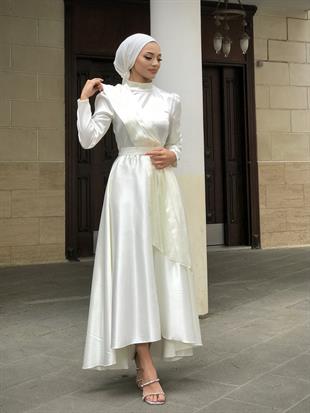 İnna Saten Abiye Krem