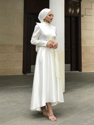 İnna Saten Abiye Krem